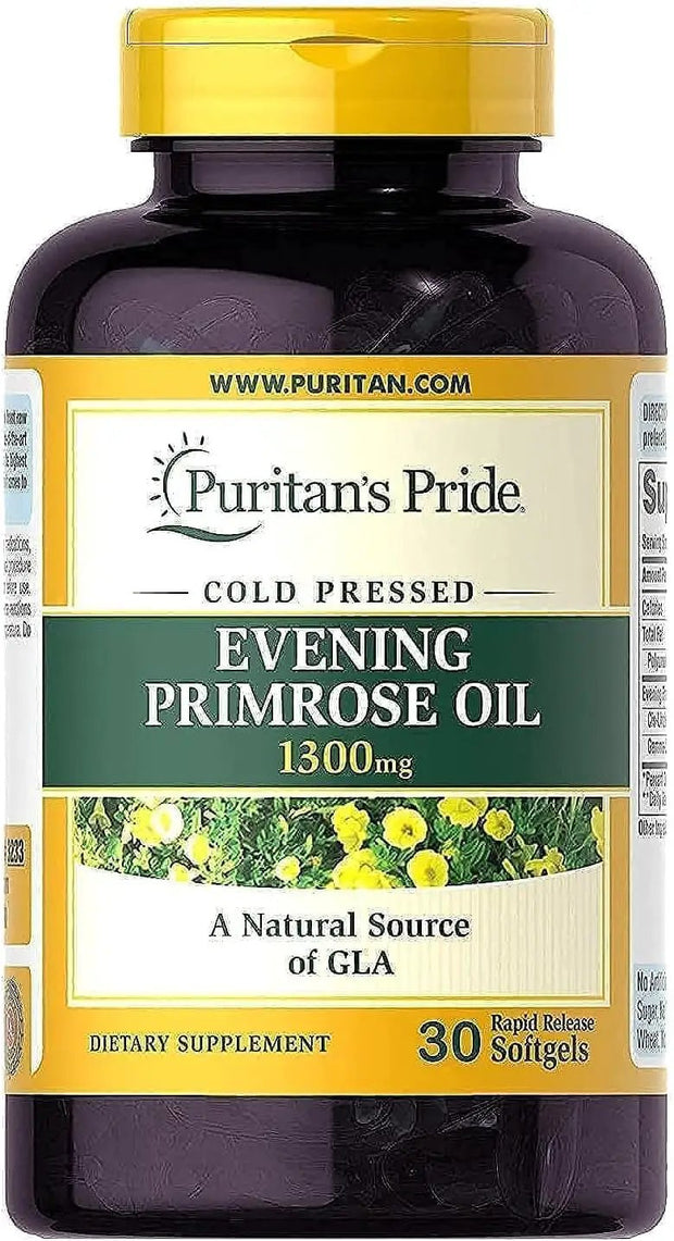 Puritan’s Pride Evening Primrose Oil 1300 mg – 30 Softgels