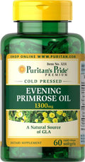Puritan’s Pride Evening Primrose Oil 1300 mg with GLA – 60 Softgels