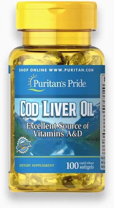 Puritan’s Pride Norwegian Cod Liver Oil 415 mg – 100 Softgels