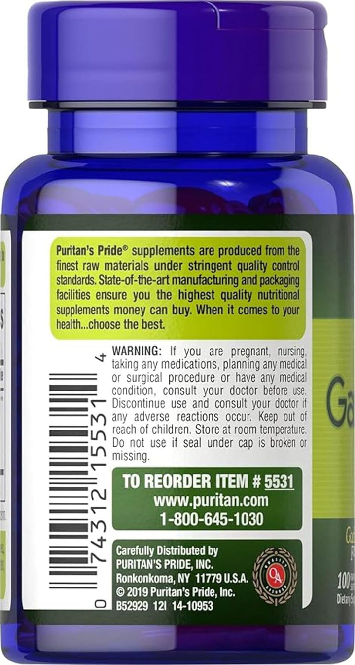 Puritan’s Pride Odorless Garlic 1000 mg – 100 Rapid Release Softgels