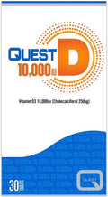 Quest D 10,000IU Vitamin D3 Supplement Tablets, Pack of 30’s