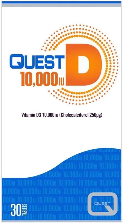 Quest D 10,000IU Vitamin D3 Supplement Tablets, Pack of 30’s