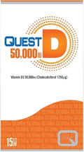 Quest D 50,000IU Vitamin D3 Supplement Tablets Pack of 15’s