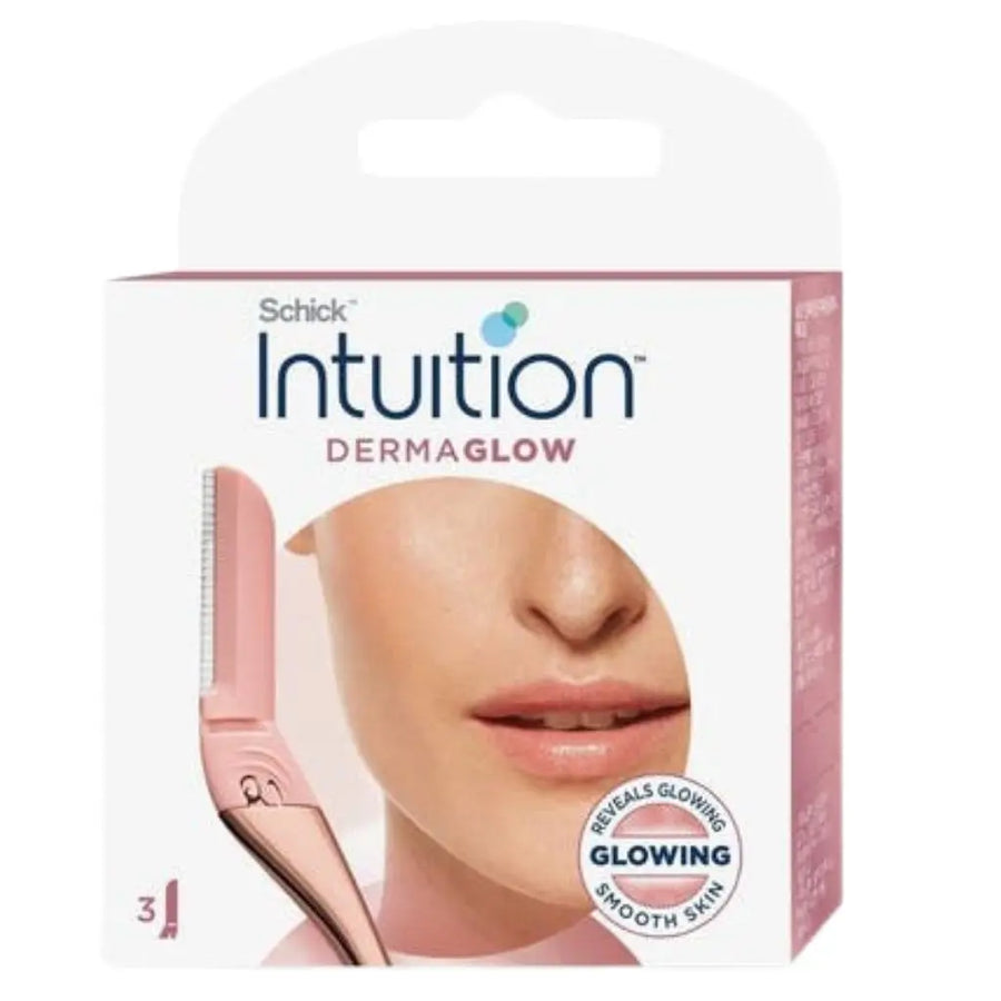 Schick Intuition Derma Glow Facial Razor Kit With 3 Moisturizing Cartridges