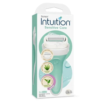 Schick Intuition Sensitive Care Razor Kit Pack 1 Razor 2 Refills