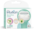 INTUITION Schick Sensitive Care Kit, with Organic Aloe and Green Tea Extract - Moisturizing Soap Included - No Extra Soap or Gel needed - 4 Ultrathin Bladed - Pivoting Head - Hypoallergenic