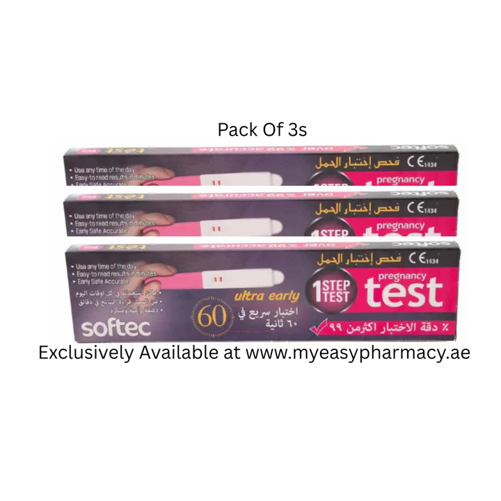 Softec 1 Step Pregnancy Test Kit Ultra Early Pack Of 3