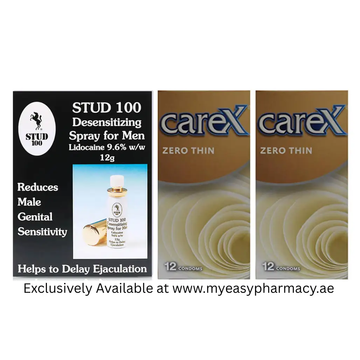 Stud Delay Spray 12g Desensitizing Formula And Carex Zerothin 2 Pack
