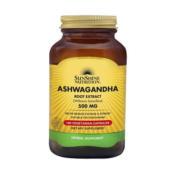 Sunshine Nutrition Ashwagandha 500 mg – 100 Vegetable Capsules