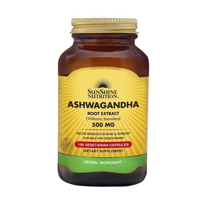 Sunshine Nutrition Ashwagandha 500 mg – 100 Vegetable Capsules