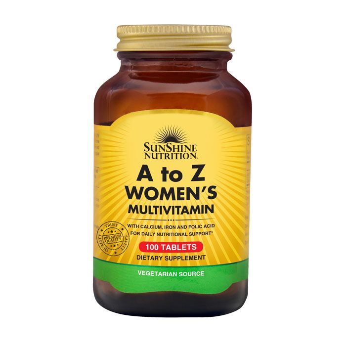 Sunshine Nutrition A to Z Women’s Multivitamin – 100 Tablets