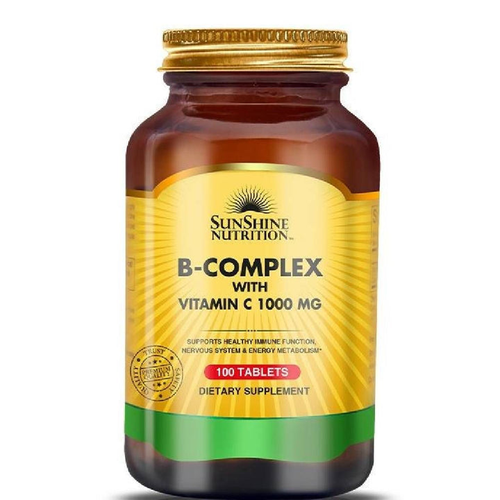 Sunshine Nutrition B-Complex with Vitamin C 1000 mg – 100 Tablets