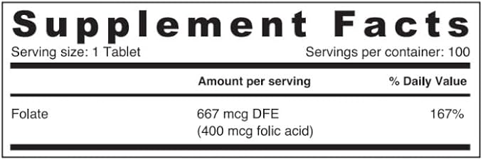 Sunshine Nutrition Folic Acid 400 mcg – 100 Tablets