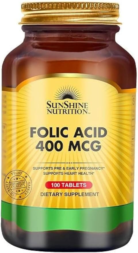 Sunshine Nutrition Folic Acid 400 mcg – 100 Tablets