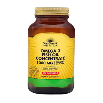 Sunshine Nutrition Omega-3 Fish Oil Concentrate 1000 mg – 100 Softgels