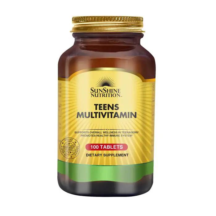 Sunshine Nutrition Teen Multivitamins 100 Tablets – Daily Nutritional & Wellness Support for Growing Teens