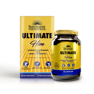 Sunshine Nutrition Ultimate Him Multivitamin 90 Capsules – Men’s Daily Nutritional & Wellness Support