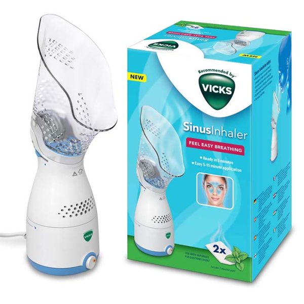 Vicks Sinus Steam Inhaler with Soft Face Mask for Cold & Allergy Relief - Portable VH200 E1