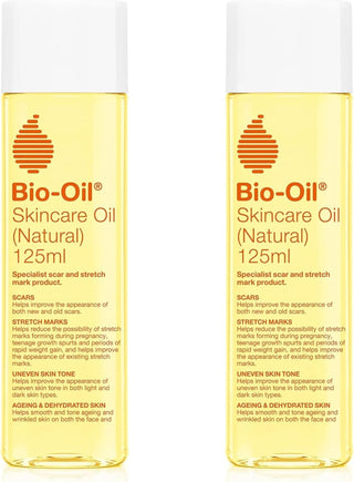 Bio-Oil Natural Skincare Oil 125ml Twin Pack PurCellin Oil 14 Natural Oils