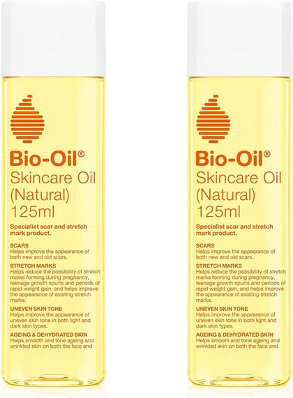 Bio-Oil Natural Skincare Oil 125ml Twin Pack PurCellin Oil 14 Natural Oils