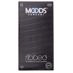 Moods Ribbed Condoms Textured 12 Count