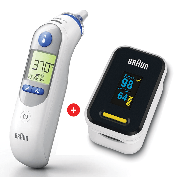 Braun Thermoscan 7+ Ear Thermometer IRT6525 + Pulse Oximeter YK-81CEU PROMO PACK - Easy Pharmacy LLC