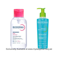 Bioderma Sensibio H2O Micellar Water 500ml With Pump For Sensitive Skin | Sebium Purifying Cleansing Foaming Gel - Combination to Oily Skin, 200ml