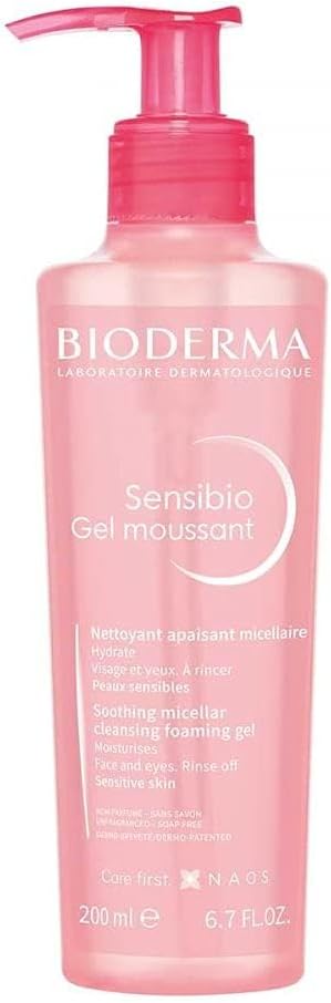 Bioderma Micellar Water Make Up Remover Soothing 500 ml | Sensibio Soothing Micellar Cleansing Foaming Gel For Sensitive Skin, 200 ml Combo