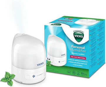 Vicks Personal Ultrasonic CoolMist Humidifier – Compact & Quiet Air Moisture Solution VUL510E1